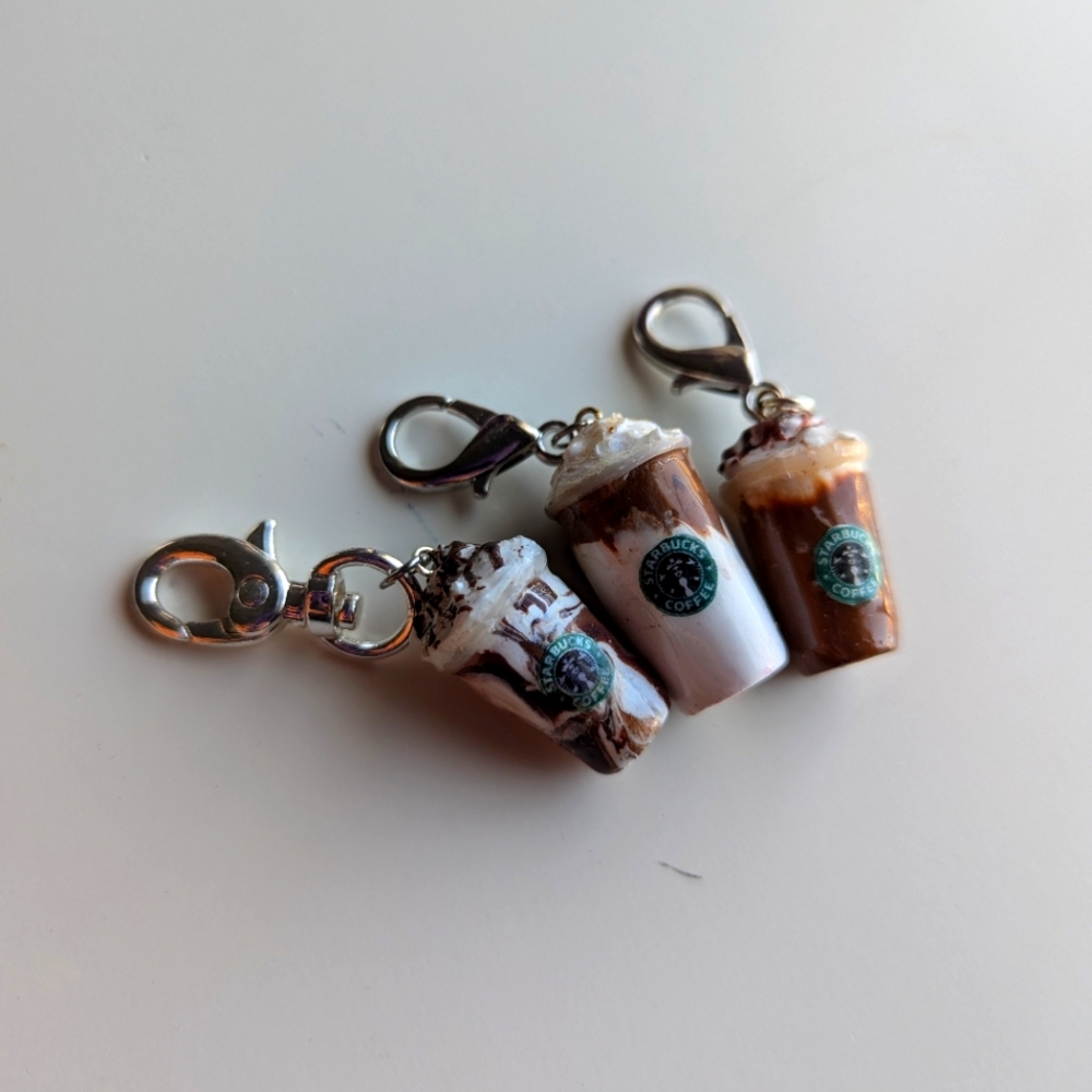 Starbucks Drink Cup Coffee Keychain Charm Piece
